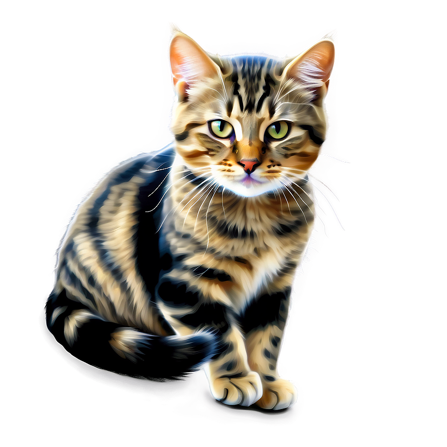 Tabby Cat Clipart Vector Png Dde PNG image