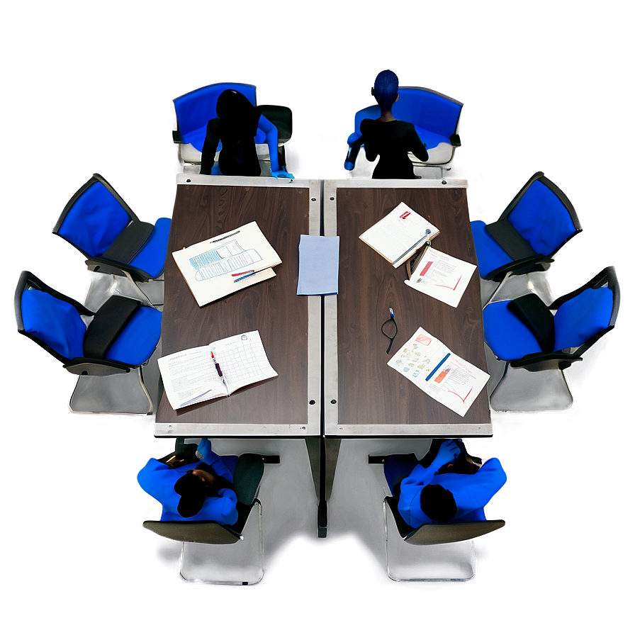 Table Top View Meeting Png 06262024 PNG image