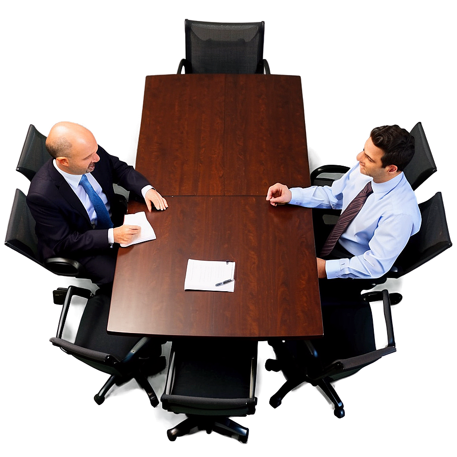 Table Top View Meeting Png 06262024 PNG image