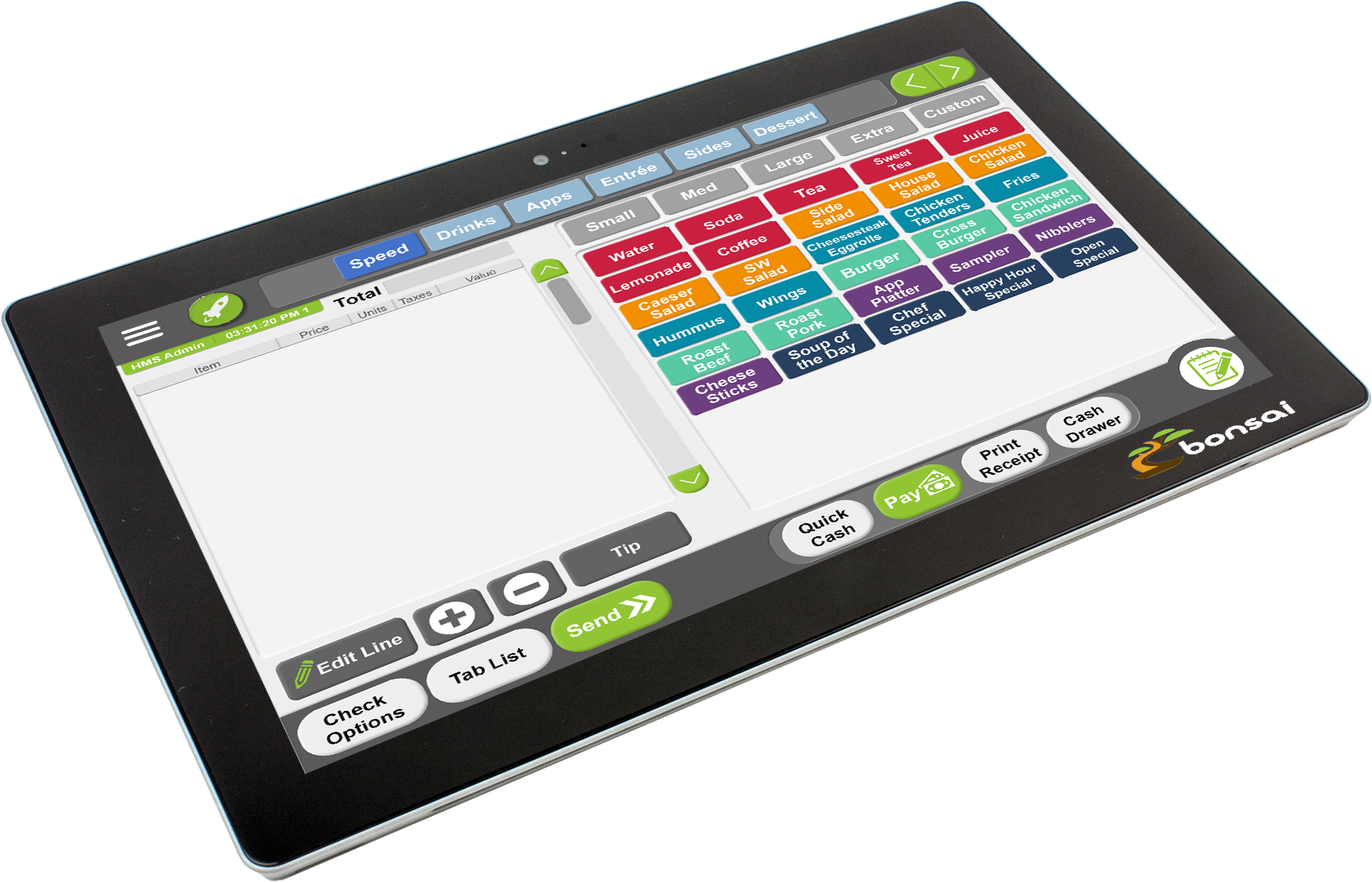 Tablet P O S System Interface PNG image