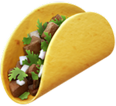 Taco Emoji Graphic PNG image
