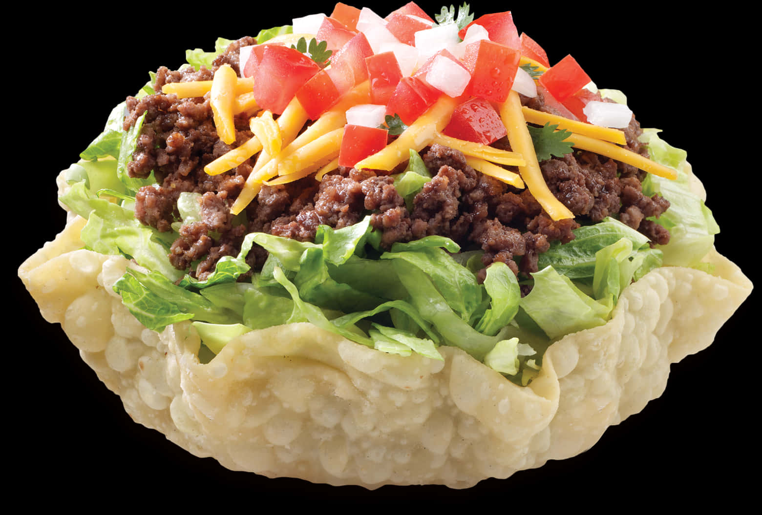 Taco Salad Bowl Delicious Filling PNG image