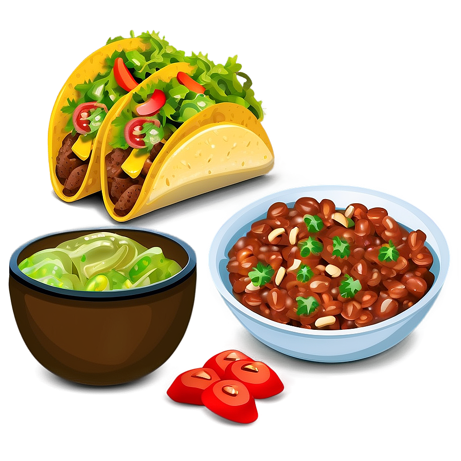 Taco Toppings Clipart Png 06262024 PNG image