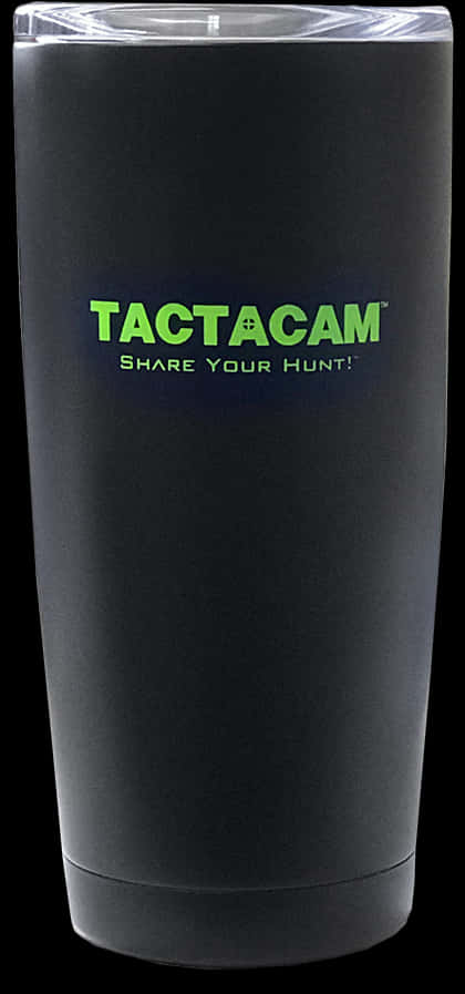 Tactacam Branded Black Tumbler PNG image