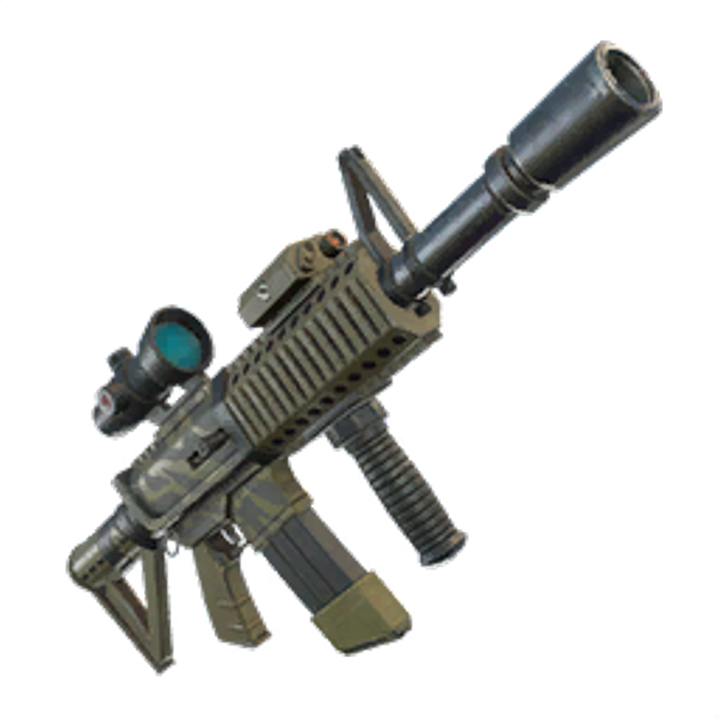 Tactical Assault Riflewith Scopeand Suppressor PNG image