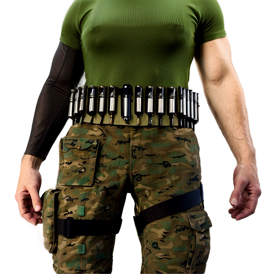 Tactical Bullet Belt Png 56 PNG image