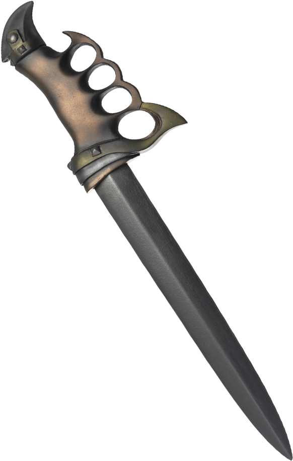 Tactical Knifewith Knuckle Guard PNG image