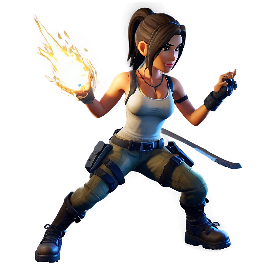 Tactical Lara Croft Fortnite Outfit Png 06282024 PNG image