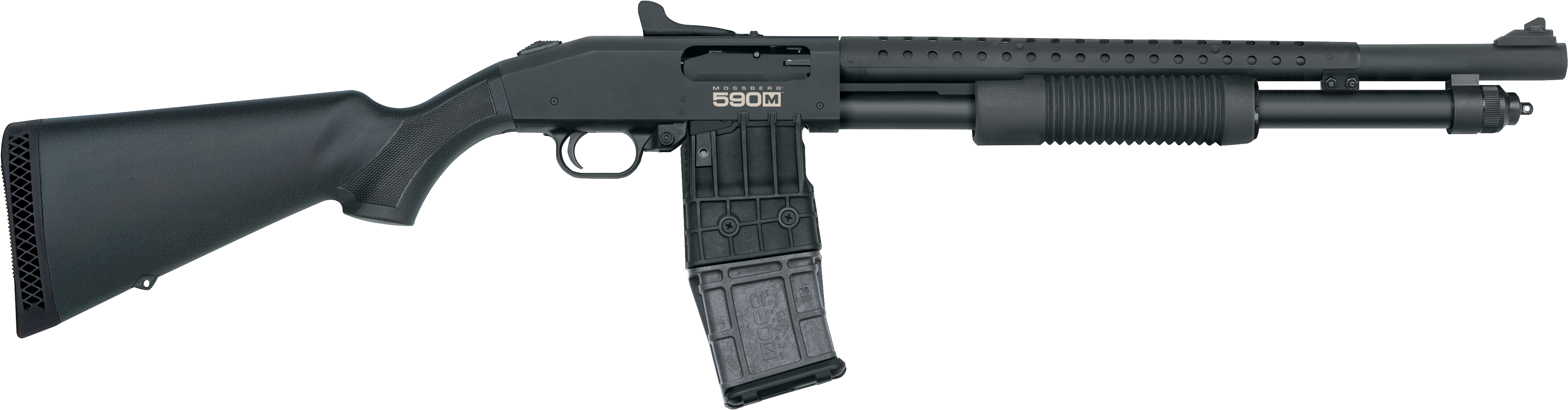 Tactical Shotgun Side View PNG image