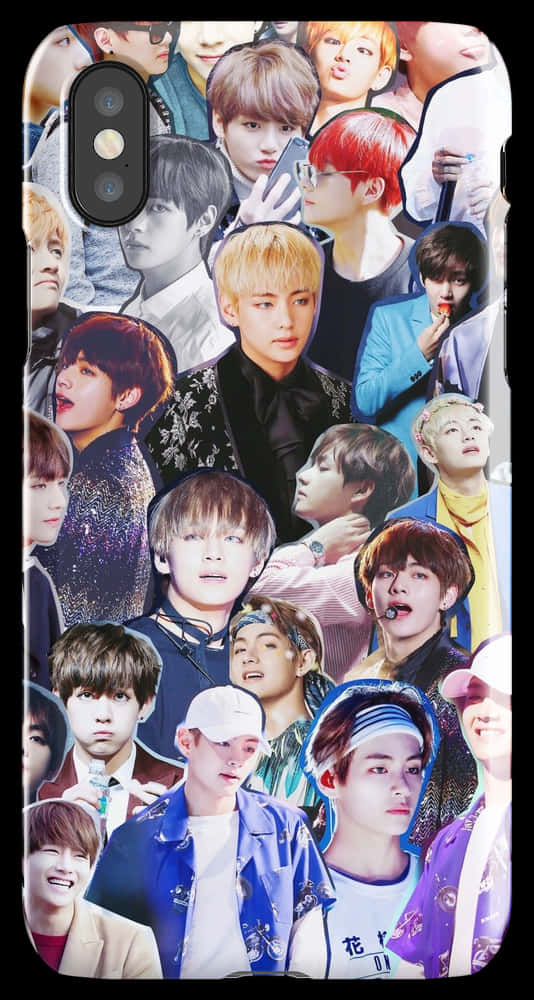 Taehyung Collage Phone Case Design PNG image