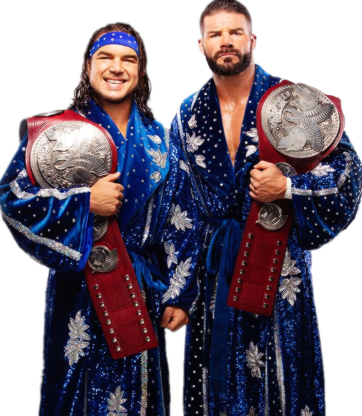 Tag Team Championsin Blue Robes PNG image