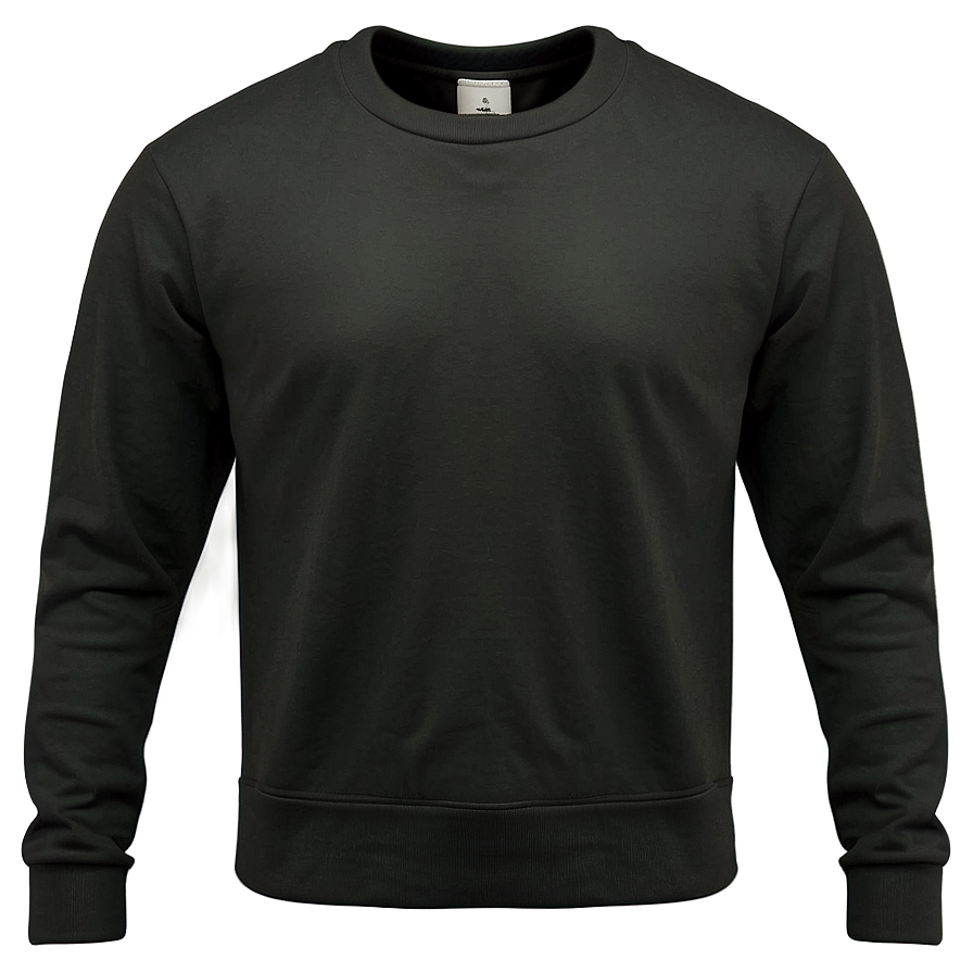 Tailored Fit Black Sweatshirt For Men Png 06272024 PNG image