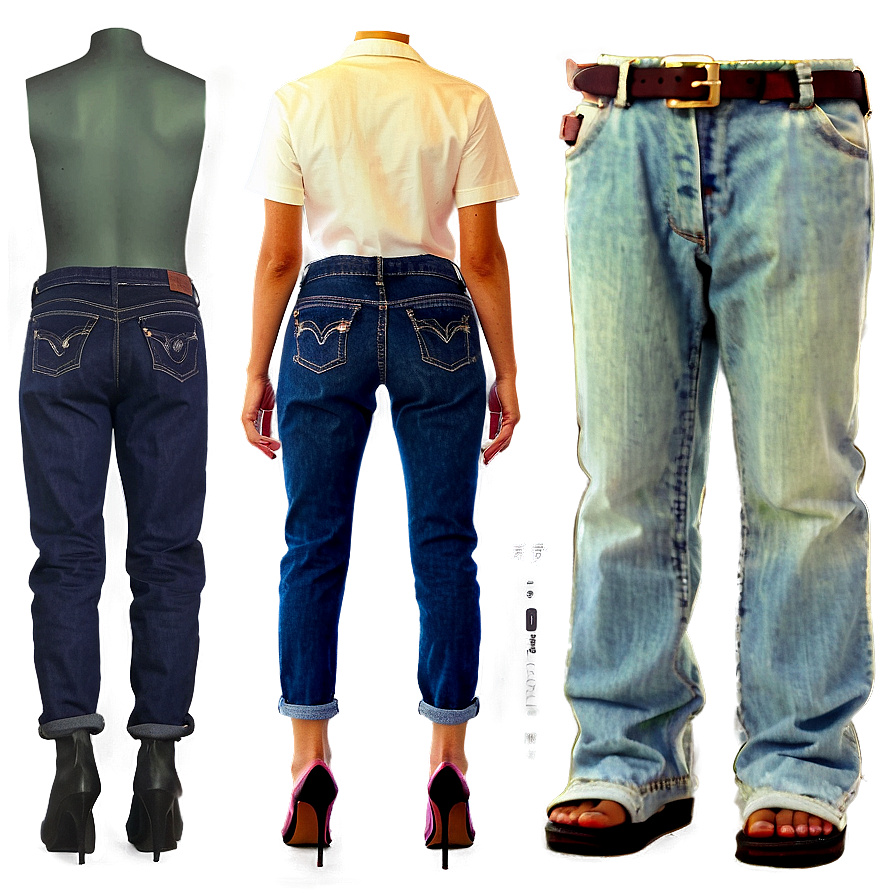 Tailored Fit Blue Jeans Png 06112024 PNG image