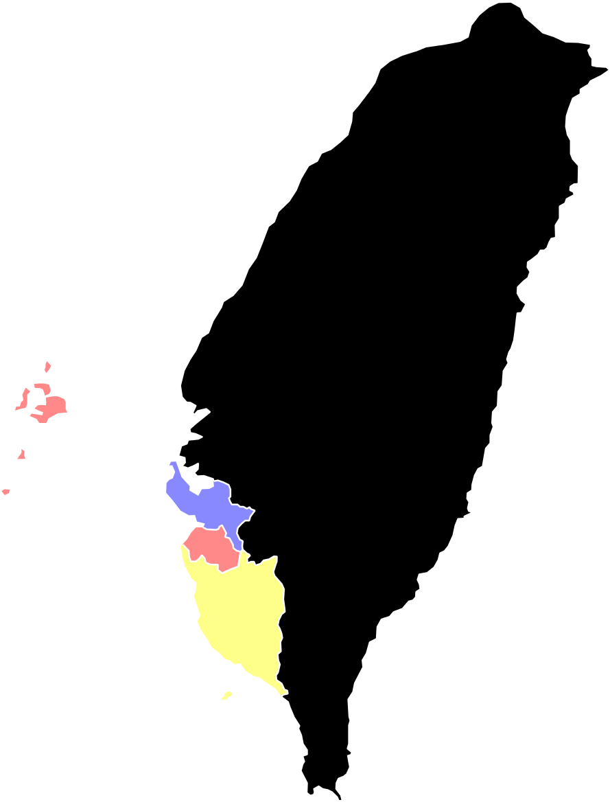 Taiwan Administrative Divisions Map PNG image