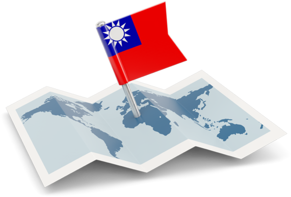 Taiwan Flag Map Representation PNG image