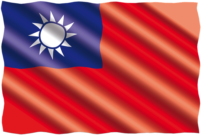 Taiwan National Flag Waving PNG image