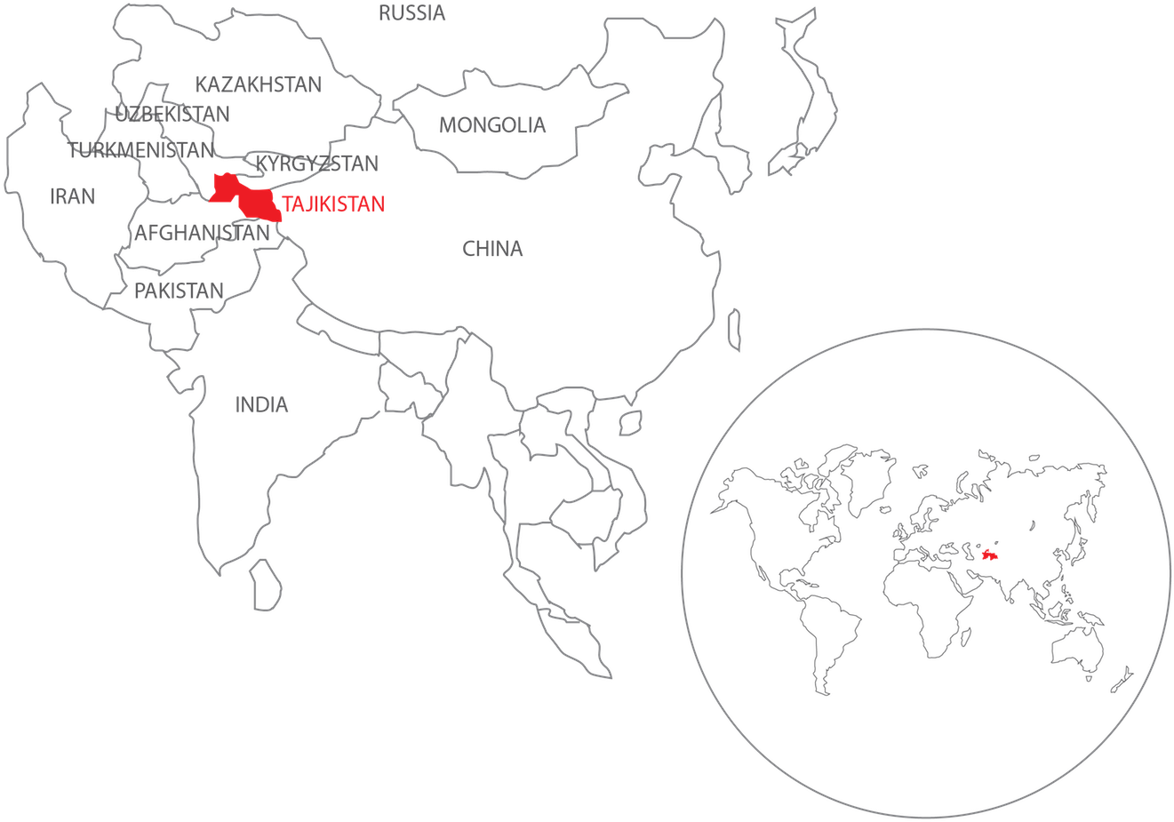 Tajikistan Location Map PNG image