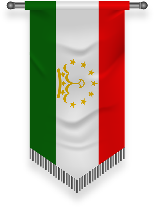 Tajikistan National Flag Vertical PNG image