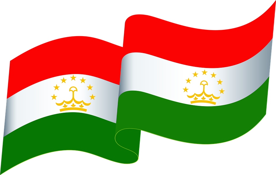 Tajikistan National Flag Waving PNG image