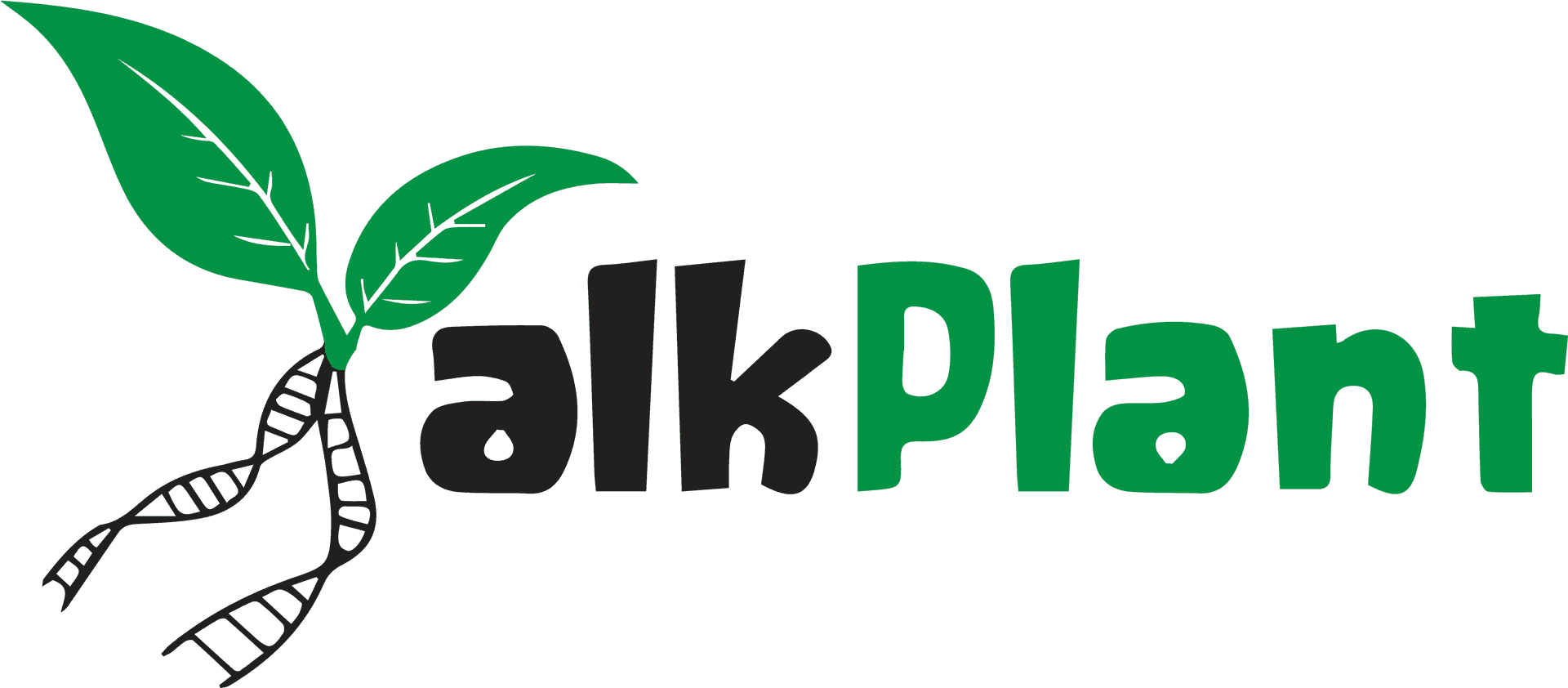 Talk Plant Logo Green Leaf D N A Helix PNG image