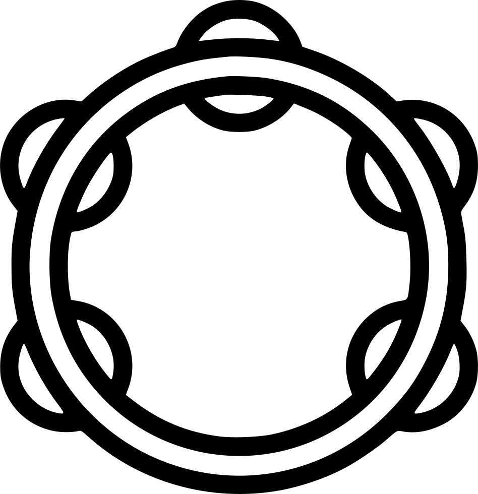 Tambourine Outline Graphic PNG image