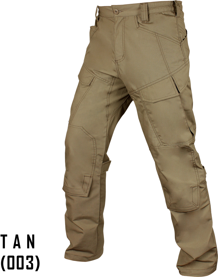 Tan Tactical Cargo Pants PNG image