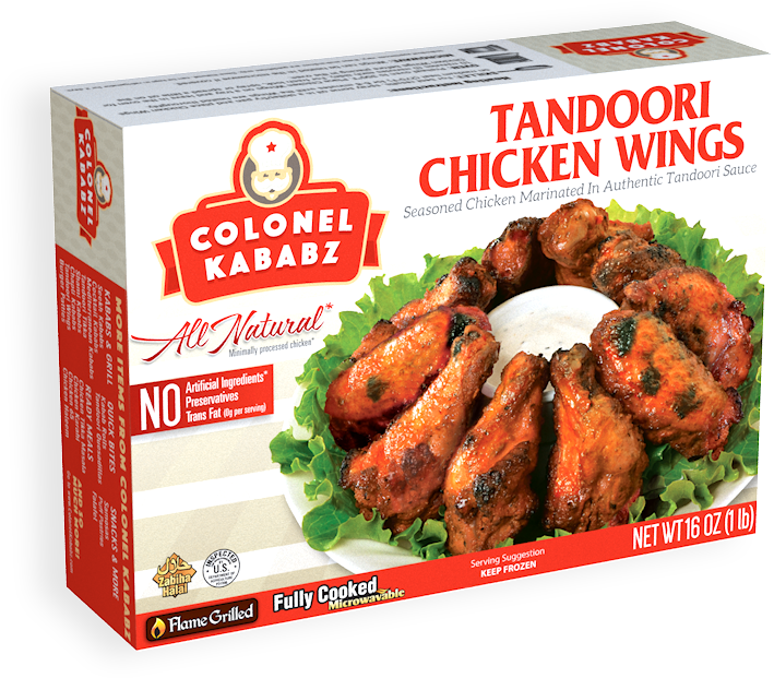 Tandoori Chicken Wings Packaging PNG image