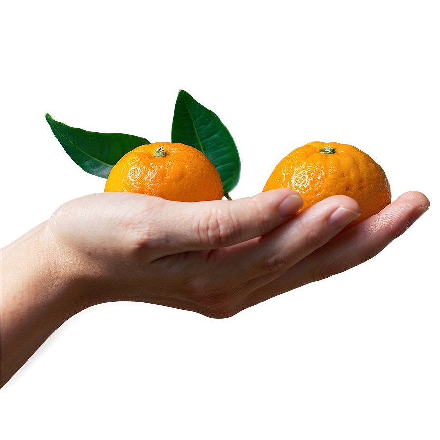 Tangerine In Hand Png Fhk PNG image