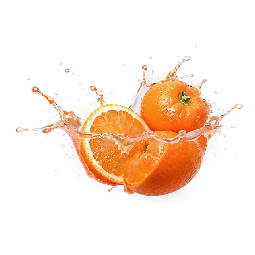 Tangerine Juice Splash Png 06122024 PNG image