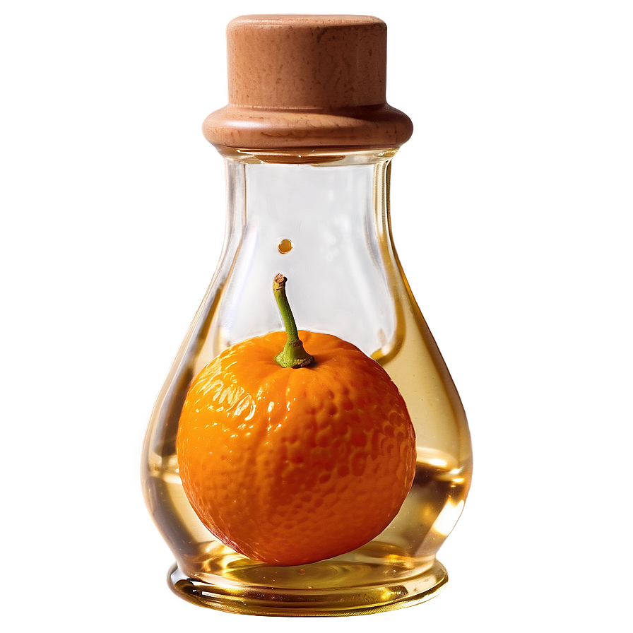 Tangerine Oil Bottle Png 06122024 PNG image