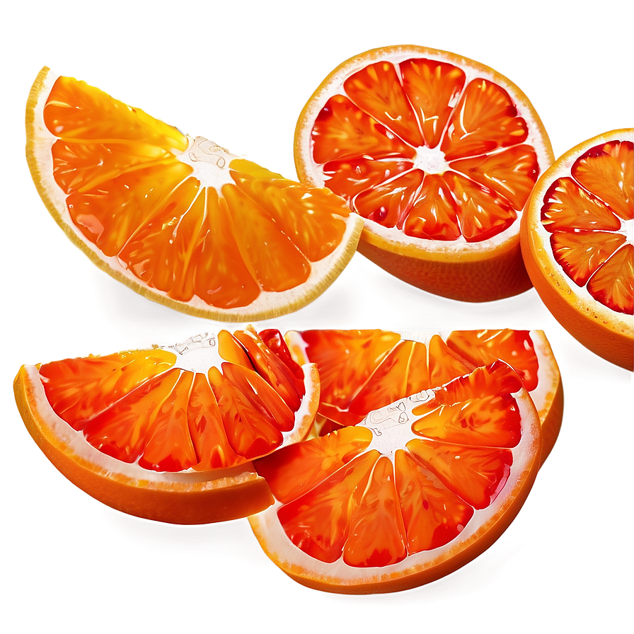 Tangerine Slices Background Png 06122024 PNG image