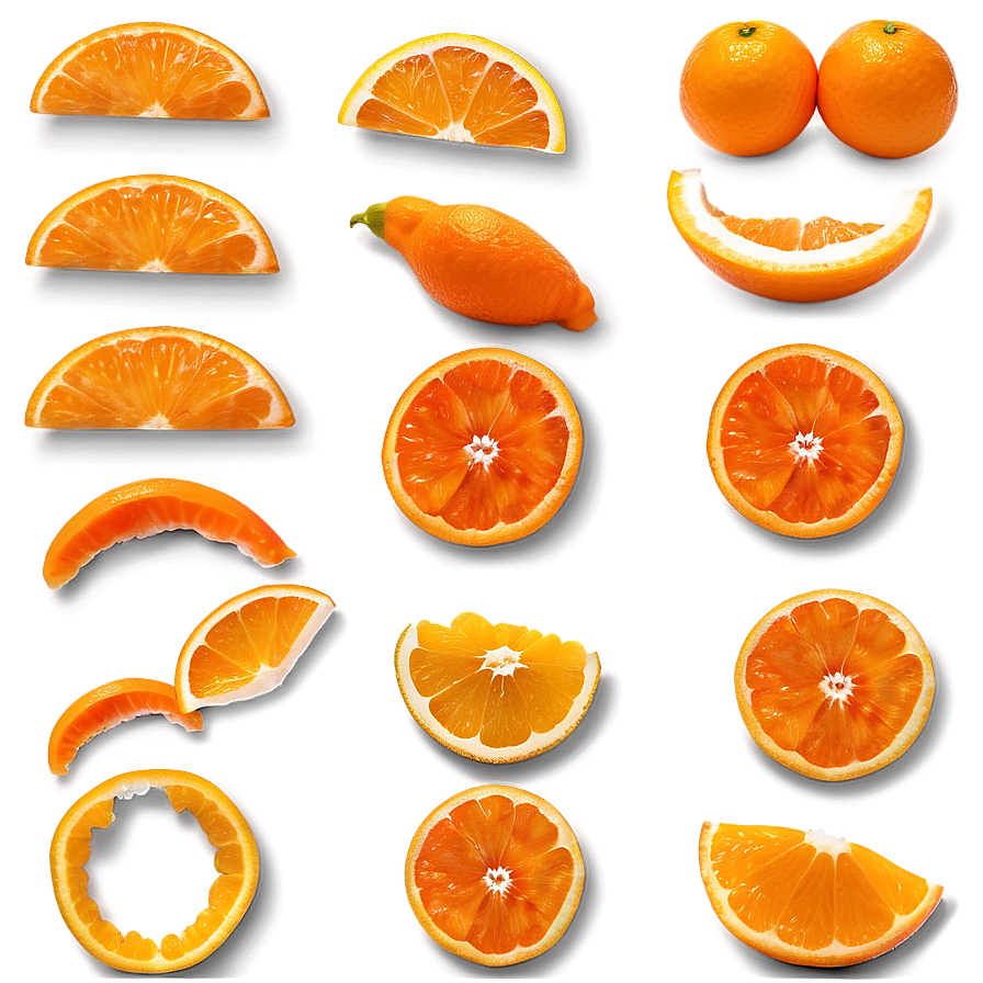 Tangerine Slices Background Png 10 PNG image