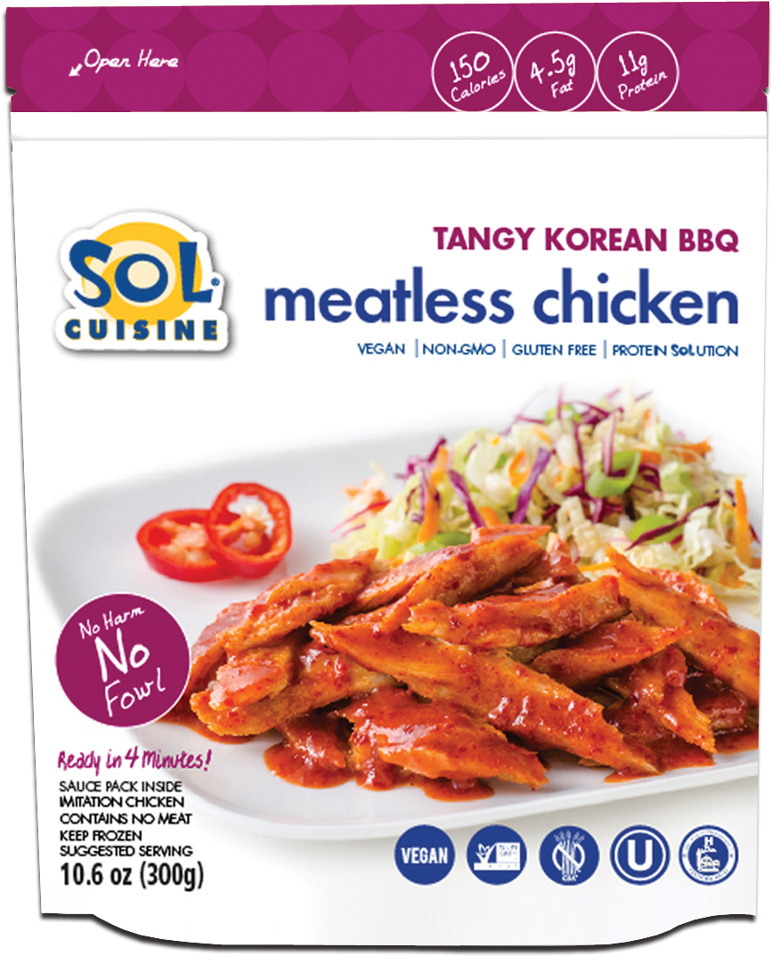 Tangy Korean B B Q Meatless Chicken Packaging PNG image