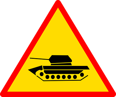 Tank Crossing Sign PNG image