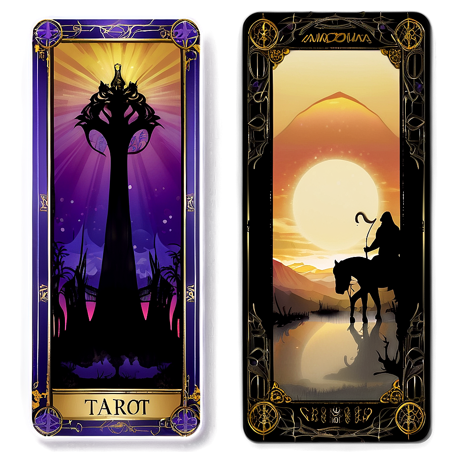 Tarot Deck Silhouettes Png 06202024 PNG image