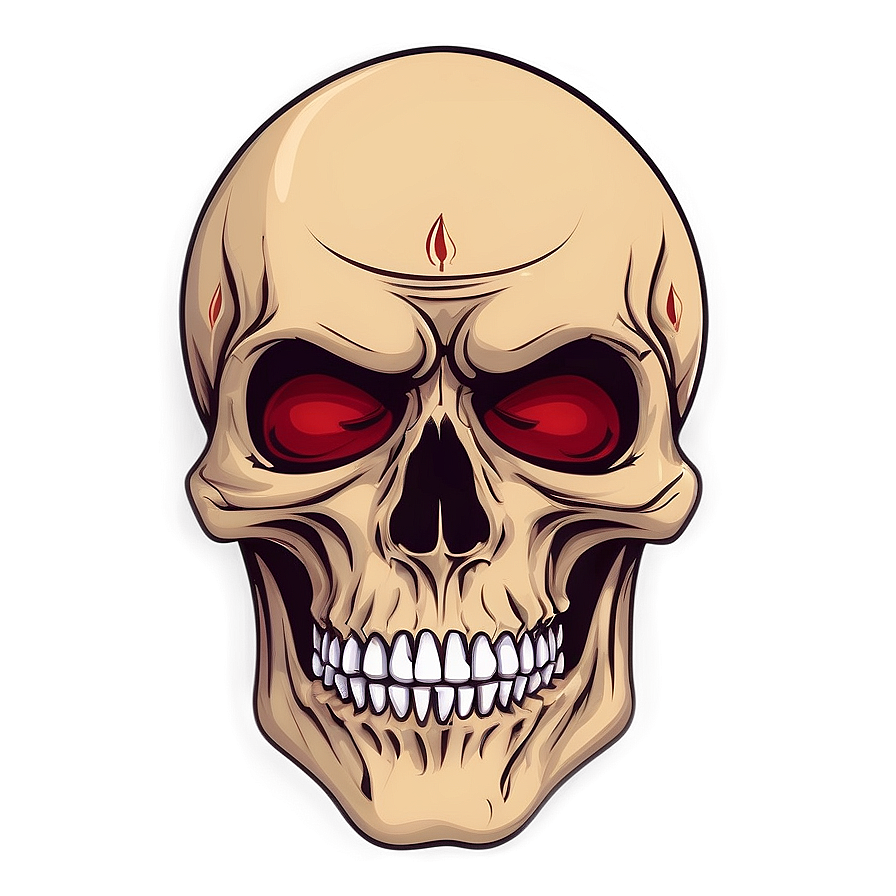 Tattoo Style Skull Face Png Mvk7 PNG image
