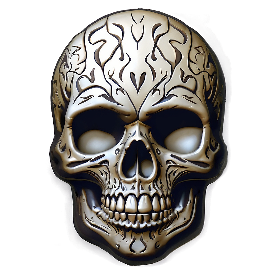 Tattoo Style Skull Face Png Pkm PNG image