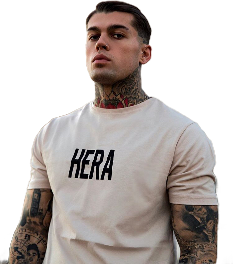 Tattooed Manin Hera T Shirt PNG image