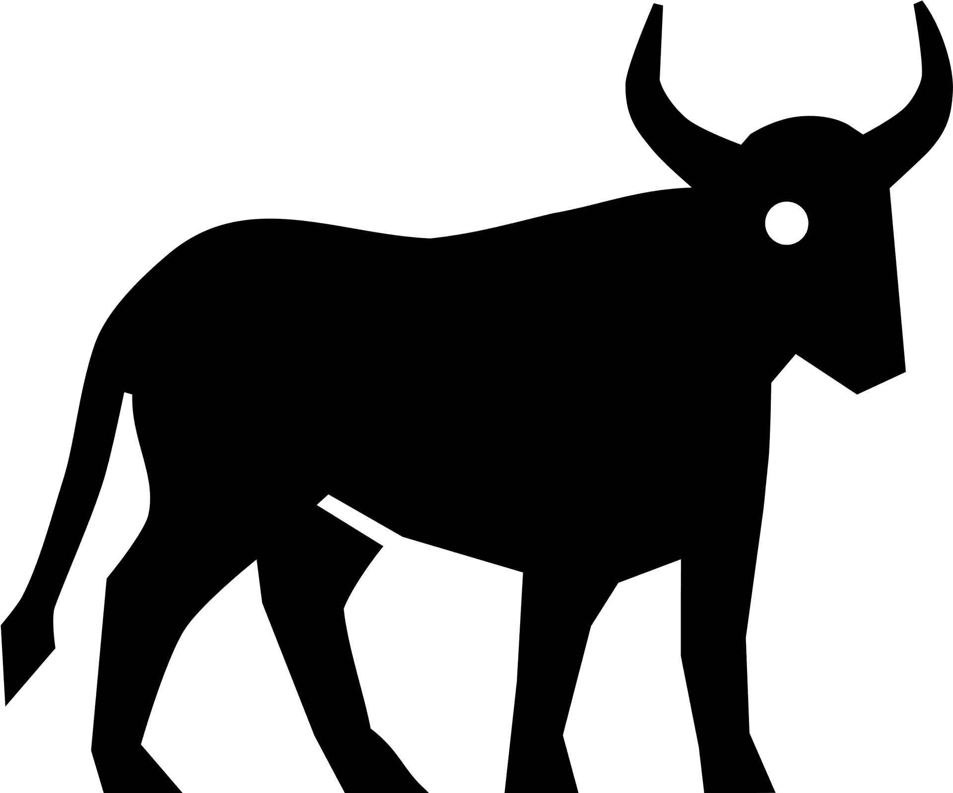 Taurus Silhouette Vector PNG image