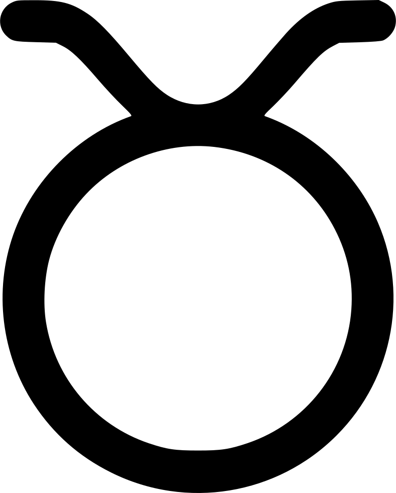 Taurus Zodiac Symbol Black PNG image