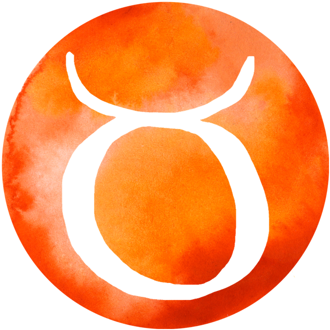 Taurus Zodiac Symbol Watercolor PNG image