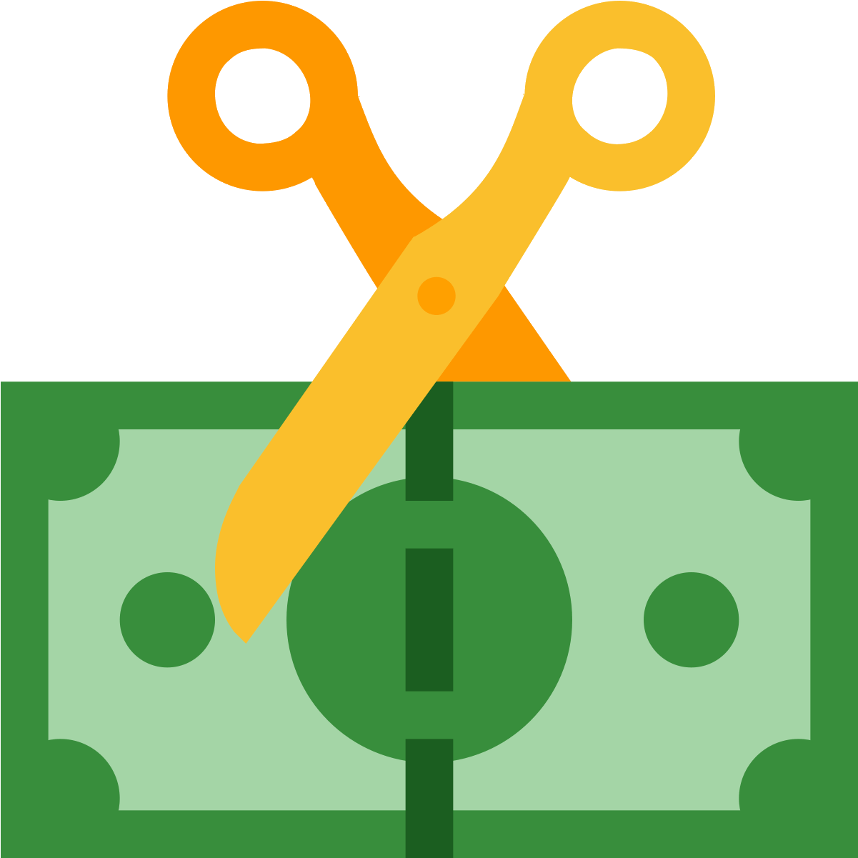 Tax Cut Concept Illustration PNG image