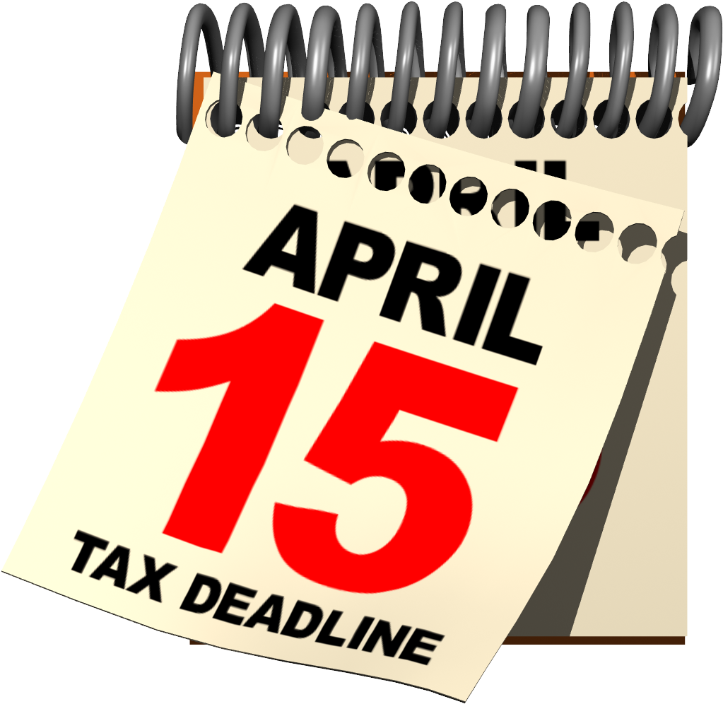 Tax Deadline Calendar Reminder April15 PNG image