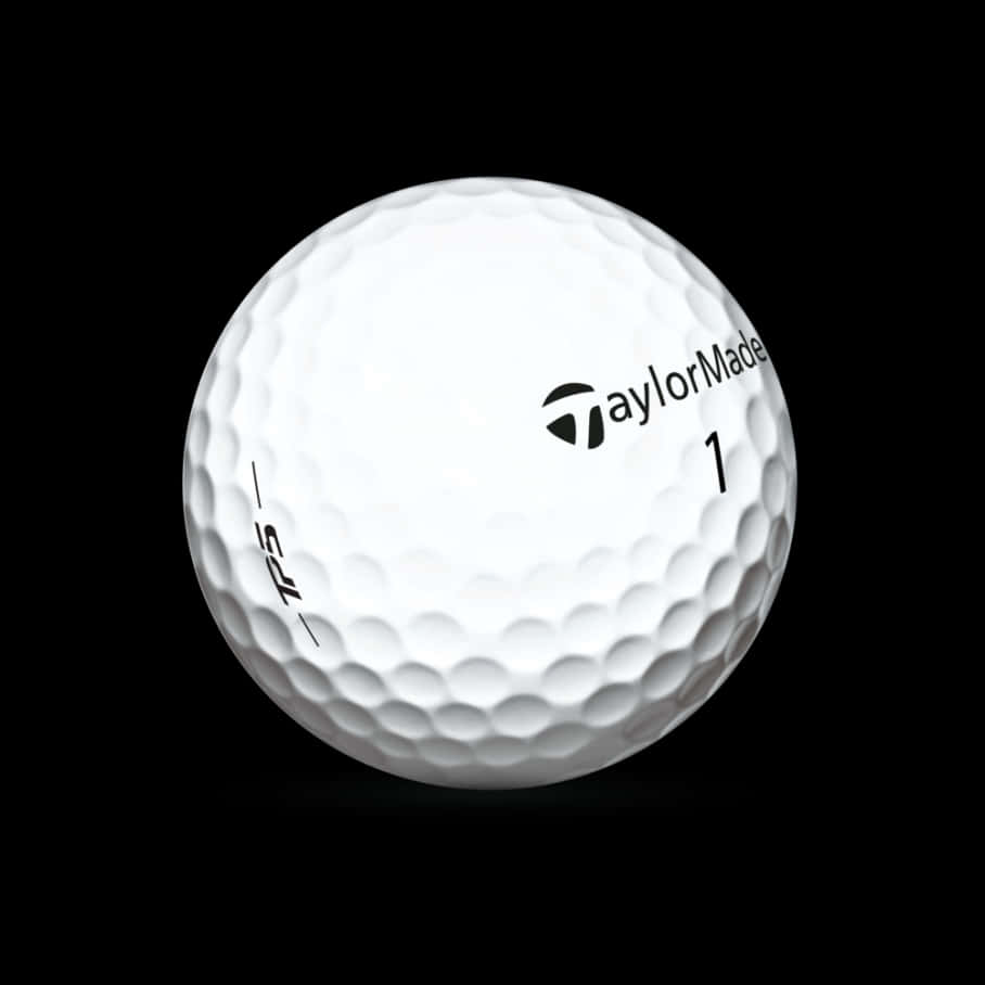 Taylor Made Golf Ball Black Background PNG image