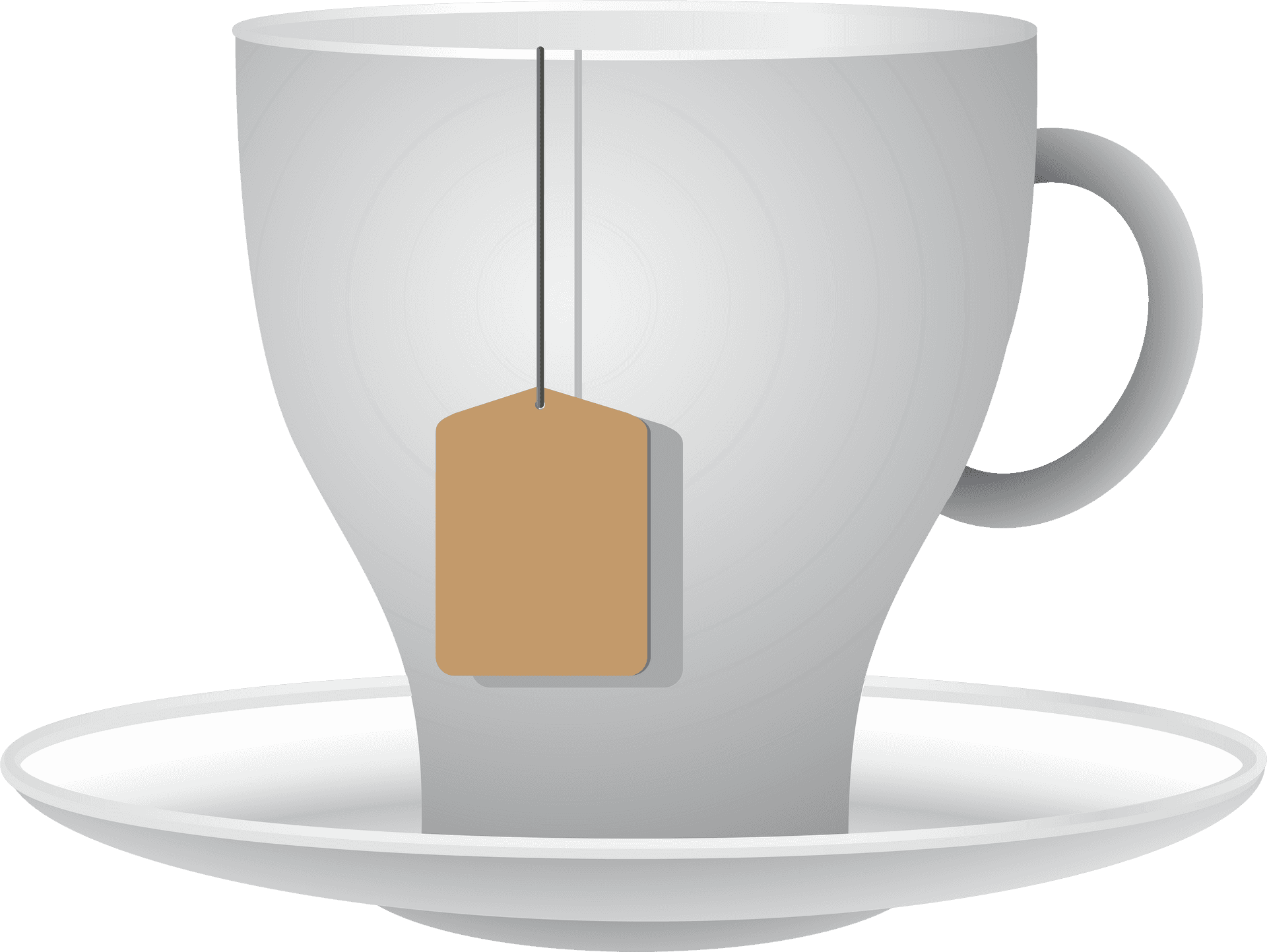 Tea Cup With Tea Bag PNG image