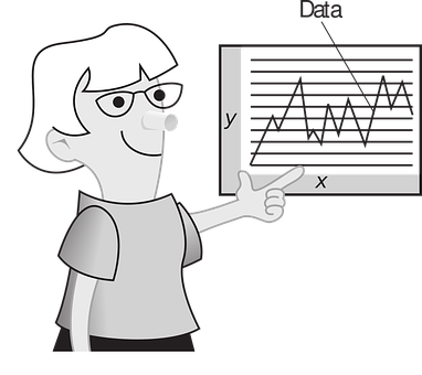 Teacher Explaining Graph PNG image