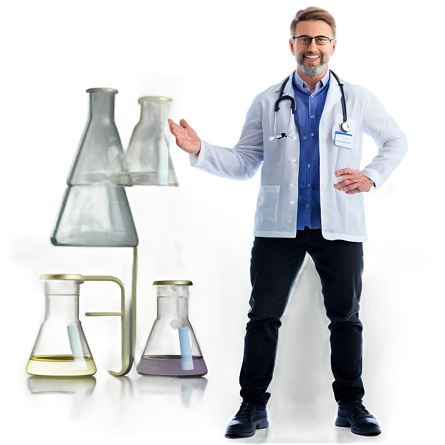 Teacher In Lab Coat Png Qwy PNG image