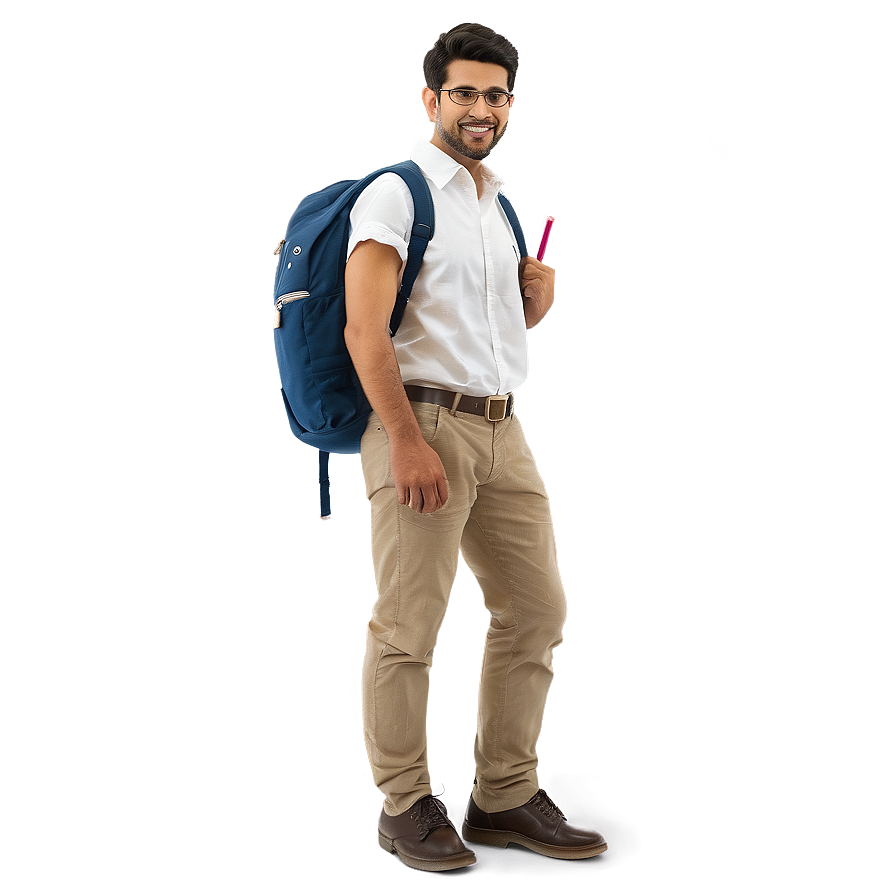 Teacher With Backpack Png Wbo93 PNG image