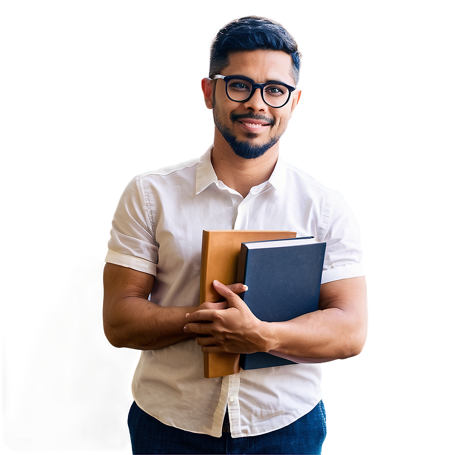 Teacher With Books Png 79 PNG image