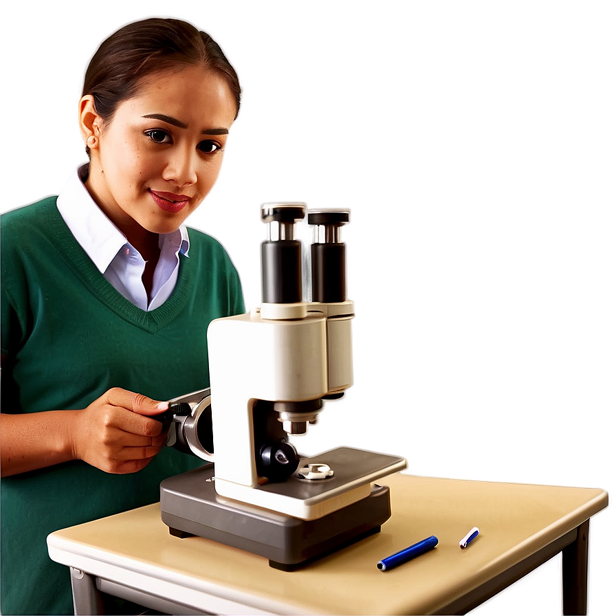 Teacher With Microscope Png 35 PNG image